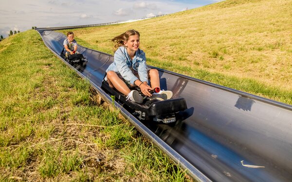 Rodeln im Elbauenpark, Foto: Andreas Lander