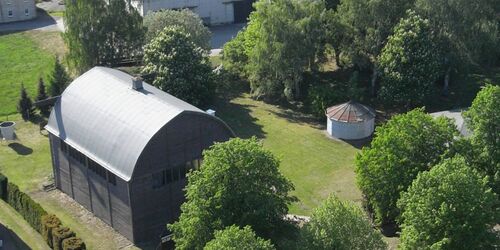 Wettermuseum, Ballonhalle vom Drachen aus fotografiert, Foto: Wettermuseum e. V.