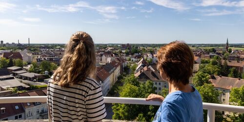Blick vom Rathausturm über die Elbestadt, Foto: Anja Möller prignitzliebe, Lizenz: Kultur-, Sport- und Tourismusbetrieb Eigenbetrieb der Stadt Wittenberge