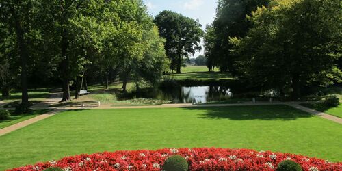 Blick vom Schloss in den Park, Foto: Stadt Uebigau, Lizenz: Stadt Uebigau