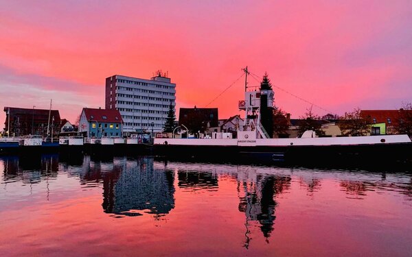 Wolgaster Hafen, Foto: Förderverein Dampfeisenbahnfährschiff STRALSUND e.V.,
