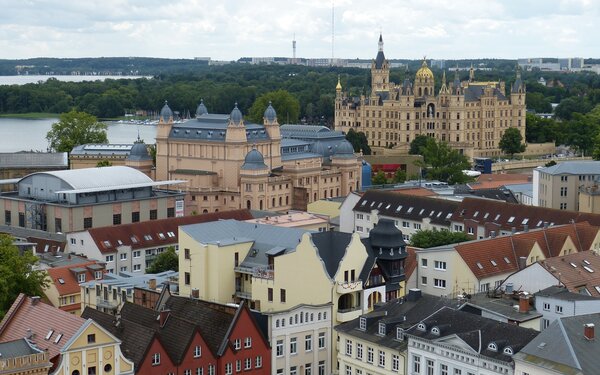 Blick auf die Schweriner Altstadt, Foto: Falko/Pixabay