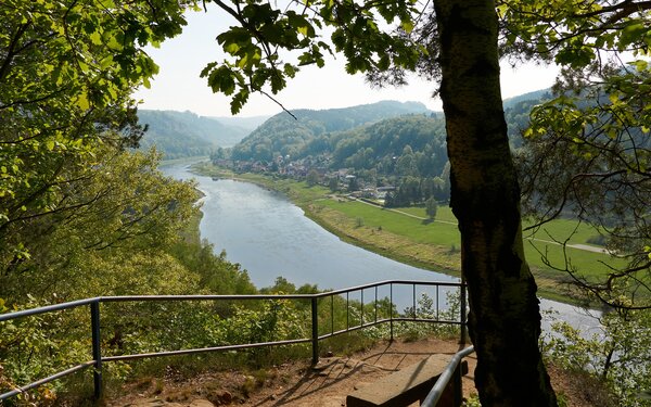 Aussichtspunkt Wilkeaussicht in Wehlen, Foto: Sebastian Thiel, Lizenz: Tourismusverband Sächsische Schweiz e.V.