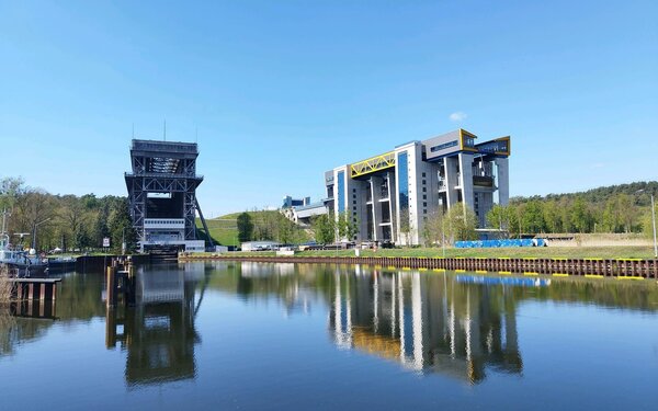 Blick auf die Schiffshebewerke , Foto: Rebekka Schween, Lizenz: WITO Barnim