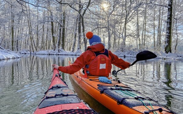 Winterpaddeln im Spreewald ..., Foto: Bootsverleih Richter/Kajaksports, Lizenz: Bootsverleih Richter/Kajaksports