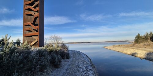 Landmarke Lausitzer Seenland im Frostglanz, Foto: Kathrin Winkler, Lizenz: Tourismusverband Lausitzer Seenland e.V.