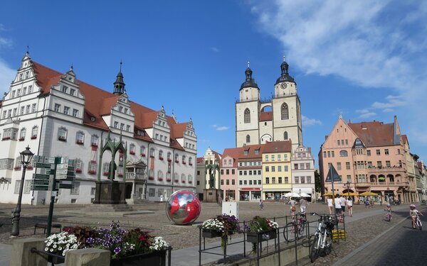 Marktplatz in der Lutherstadt Wittenberg, Foto:  terra press, Lizenz:  terra press