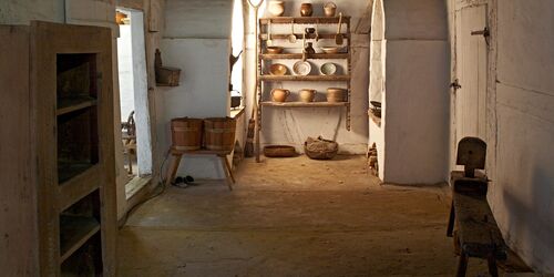 Diele im Hirtenkaten - Freilichtmuseum Mueß, Foto: Volker Janke
