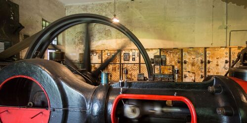 Ziegeleipark Mildenberg – Dampfmaschine, Foto: Ziegeleipark Mildenberg, Lizenz: Ziegeleipark Mildenberg