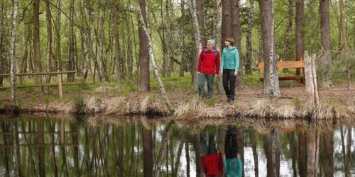 Wanderer am Moorsee im Großen Ribnitzer Moor, Foto: MV-T/outdoor-visions.com