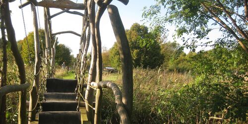NABU-Naturerlebniszentrum Blumberger Mühle Hängebrücke, Foto: Anet Hoppe, Lizenz: Anet Hoppe