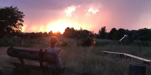 Sonnenuntergang in der Blumberger Mühle, Foto: Anet Hoppe, Lizenz: Anet Hoppe