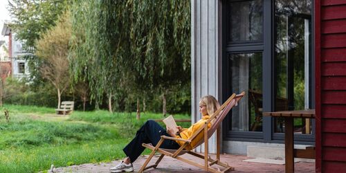 Terrasse Appartement Alte Kachelofenfabrik