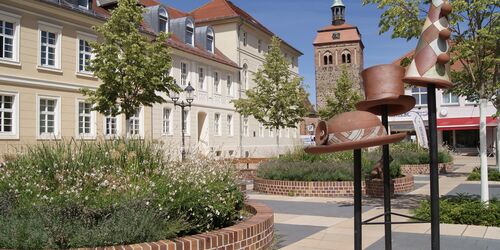 Boulevard mit Blick auf den Marktturm, Foto: Nadine Stamminger , Lizenz: Stadt Luckenwalde