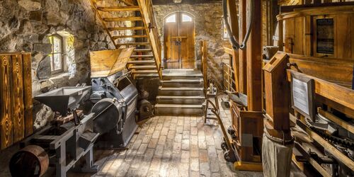 Blick in die Mühle im Erlebnishof Krabat-Mühle Schwarzkollm, Foto: Daniel Reiche, Lizenz: Krabat-Mühle