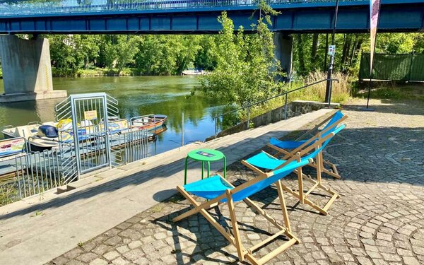 Fahrradverleih an der Pfennigbrücke Weißenfels/Saale, Foto: Heiko Frischleder