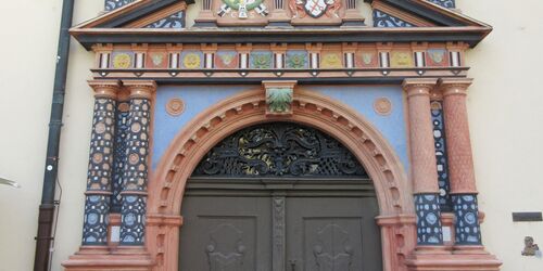 Renaissance-Portal des Rathauses, Foto: Marion Klotz