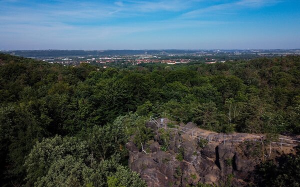 Ausblick Hoher Stein - Elbtal, Foto: Lukas Döhring, Lizenz: Stadtverwaltung Coswig, Lukas Döhring