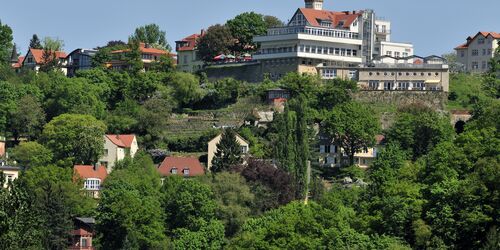 Blick zur Gaststätte Luisenhof, Foto: Frank Exfl