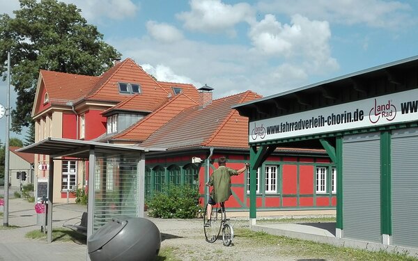LandRad Station Bahnhof Chorin