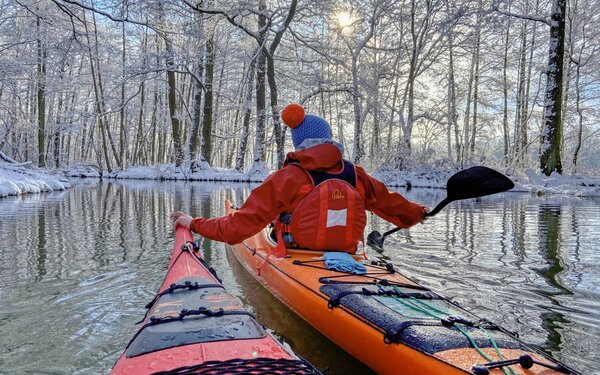 Winterpaddeln im Spreewald, Foto: Bootsverleih Richter/Kajaksports GbR, Lizenz: Bootsverleih Richter/Kajaksports GbR