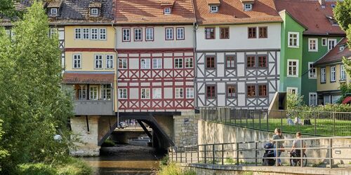 Fachwerkhäuser auf der Krämerbrücke, Foto: Florian Trykowski, Lizenz: Thüringer Tourismus GmbH