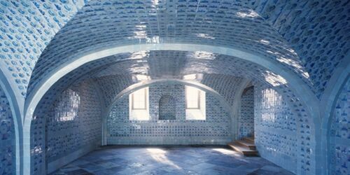 Fliesensaal im Schloss Caputh, Foto: SPSG/Roland Handrick