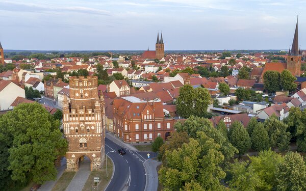 Blick auf Stendal mit Uenglinger Tor  Hansestadt Stendal