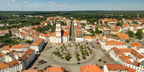 Blick auf die barocke Stadtanlage, Foto:  Stadt Neustrelitz/Sebastian Haerter