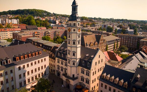 Blick auf den Rathausturm, Foto: Stadtverwaltung Gera