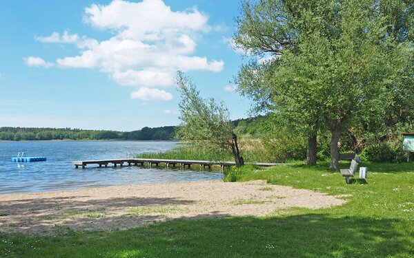 Badestelle am Tempziner See,  NP Sternberger Seenland