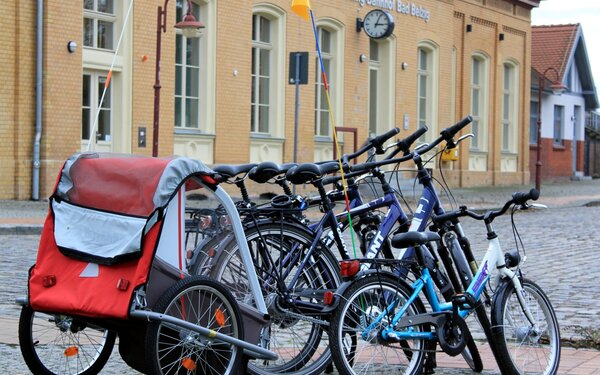 Fahrradverleih im Fläming-Bahnhof Bad Belzig, Foto: Bansen/Wittig