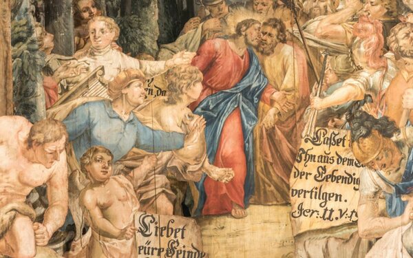 Museum Himmlisches Theater - Die Neuzeller Passionsdarstellungen vom Heiligen Grab - Judaskuss, Foto: Bernd Geller
