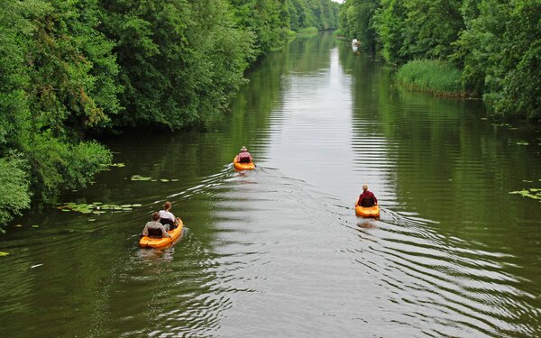 Boote auf dem Finowkanal, Foto: Bootshaus Lotti/Familie Jungmann