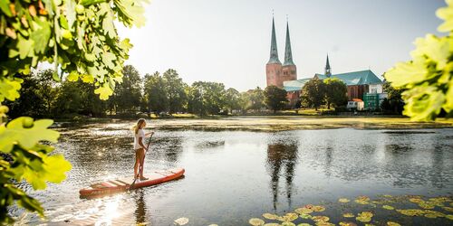 Eine Sup-Tour in Lübeck