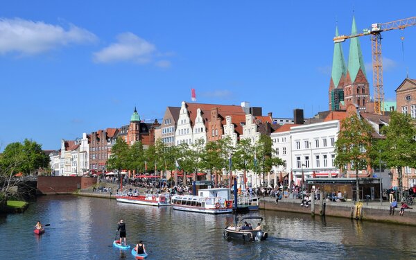 Mit dem SUP um Luebecks Altstadt, Foto: olleaugust , Lizenz: pixabay