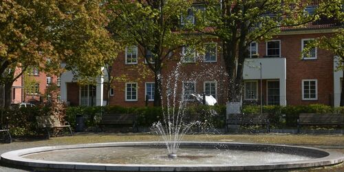 Stadtpark, Brunnen im Rosengarten, Foto: B. Liese