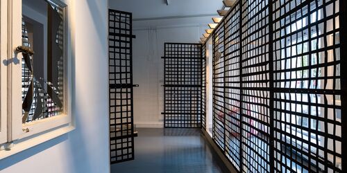 Ausstellungsansicht, HAUS ARBEIT – Alex Lebus & Marten Schech, 2019, Foto: Tim Noack