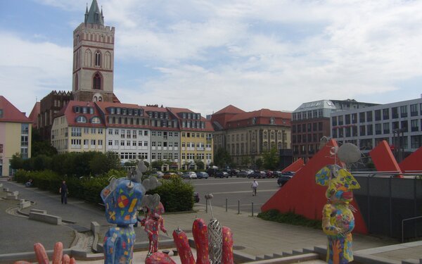 Der Brunnenplatz in Frankfurt (Oder), Foto: terra press Berlin