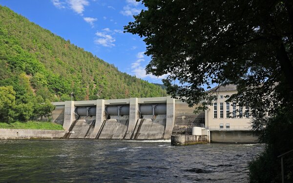 Staumauer Talsperre Eichicht , Foto: Uwe Miethe