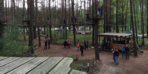 Klettern im Kletterwald, Foto: Kletterwald Schorfheide, Lizenz: Kletterwald Schorfheide